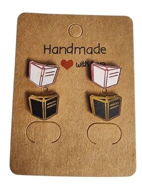 Storytime Duo Acrylic Stud Earrings - 2 Pair